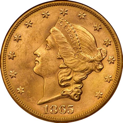 The condition of a twenty dollar gold piece coin can make two seemingly similar coins be worth $1,200, $12,000, or maybe even $120,000. Value of 1865-S $20 Liberty Double Eagle | Sell Rare Coins