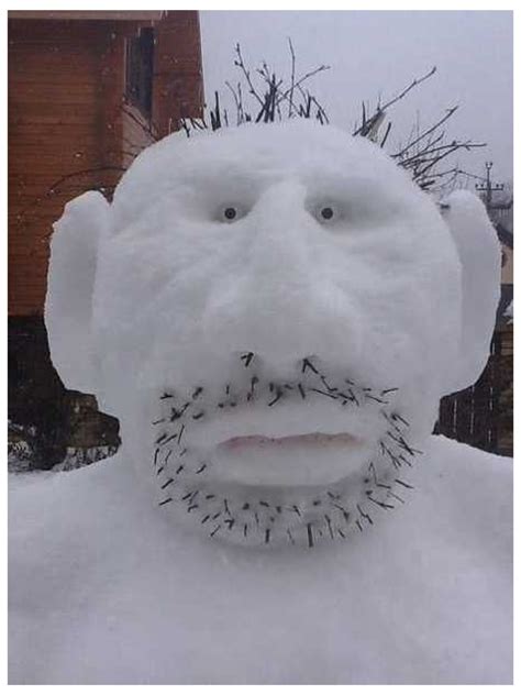 Snowman Snow Sculptures Snow Fun Snow Creations