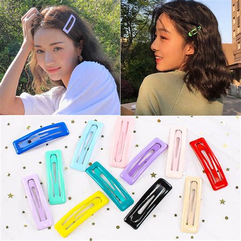 Cute Glitter Hairpins Snap Hair Clip For Girls Hair Pins Unique Womens