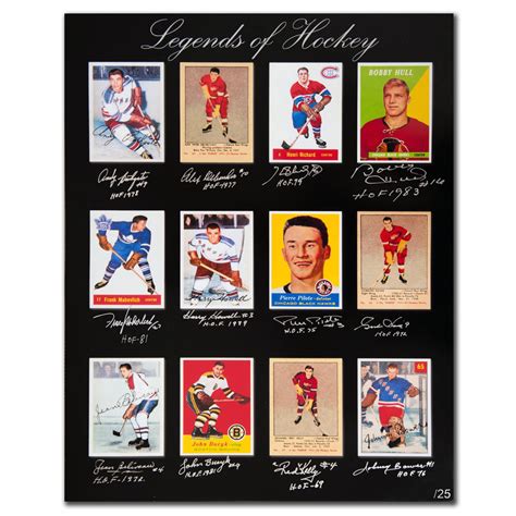 Legends Of Hockey Hall Of Fame Greats Limited Edition Autographed 16x20