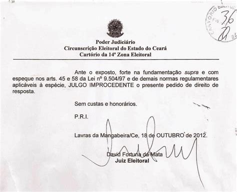 Blog do Paulo Sérgio Carvalho Justiça Eleitoral de Lavras Nega Pedido