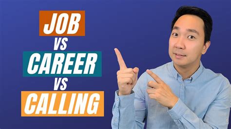 Job Vs Career Vs Calling Whats The Difference Youtube