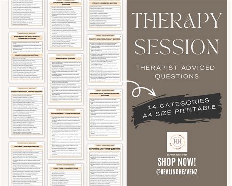 Therapy Session Questions Counseling Questions Open Ended Etsy