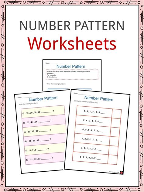 Identifying Number Patterns Numbers Up To 100 1 3rd Grade 4th Grade