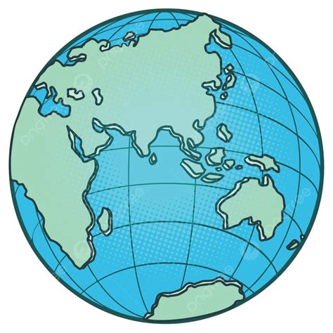 Globe Eastern Hemisphere Africa Europe Asia Australia Color Atlas World