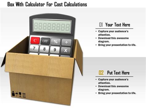 1114 Box With Calculator For Cost Calculations Image Graphics For