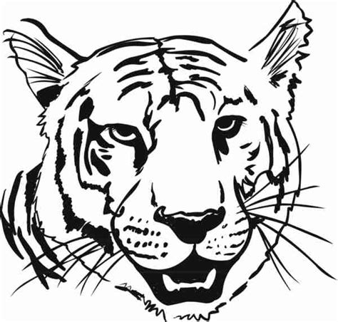 Interactive Magazine Head Tiger Coloring Pages