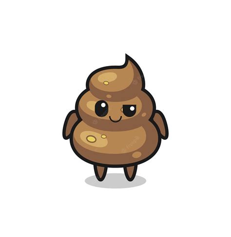 Premium Vector Poop Cartoon With An Arrogant Expression Cute Style