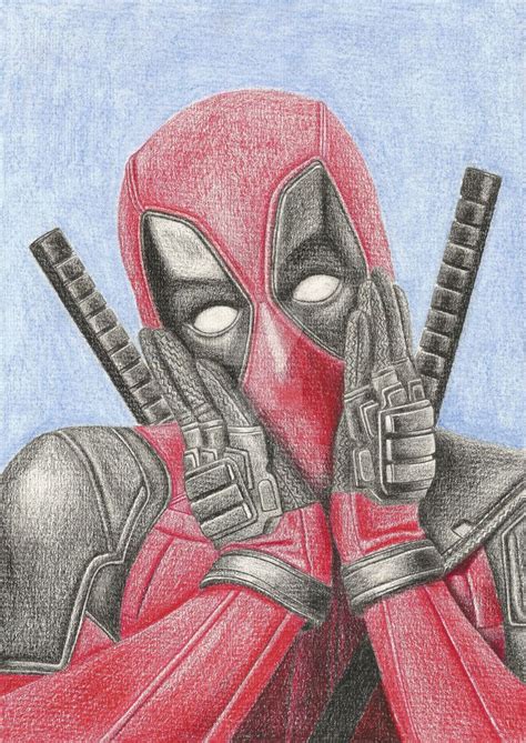 578x799 deadpool drawing art print by jasmina susak. #Deadpool #Fan #Art. (Deadpool) By: SergeyBayron. (THE * 5 ...