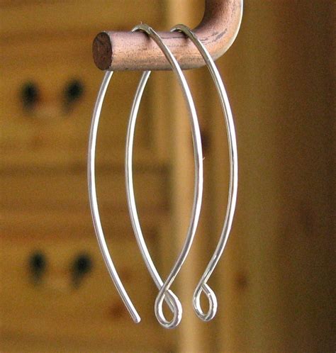 Long Earwires Handmade Ear Wires Sterling Silver Ear Hooks Etsy Handmade Sterling Silver