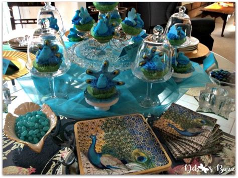 Peacock Theme Menu for My Favorite Things Party - Debbee's Buzz