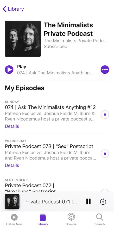 75 Podcast Episodes About Minimalism The Minimalists