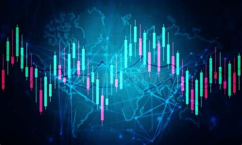 Digital Stock Market Trading Background Stock Illustration