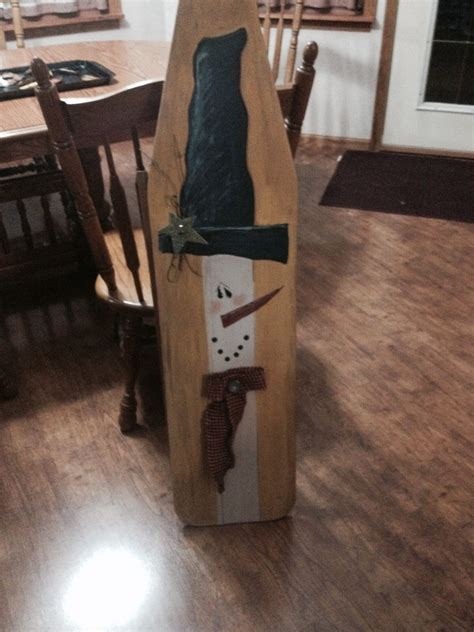 Ironing Board Snowman Wooden Ironing Board Christmas Crafts Painted