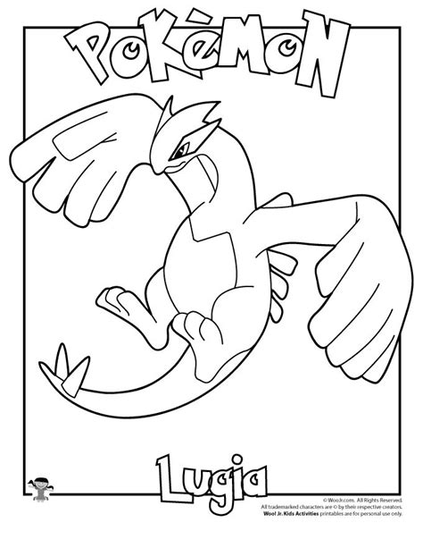 Lugia Coloring Page Woo Jr Kids Activities Pokemon Coloring Pages