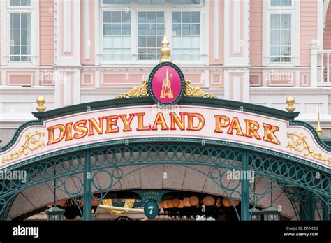 Disneyland Paris Inspired Theme Park Entrance Sign Scale Model Replica