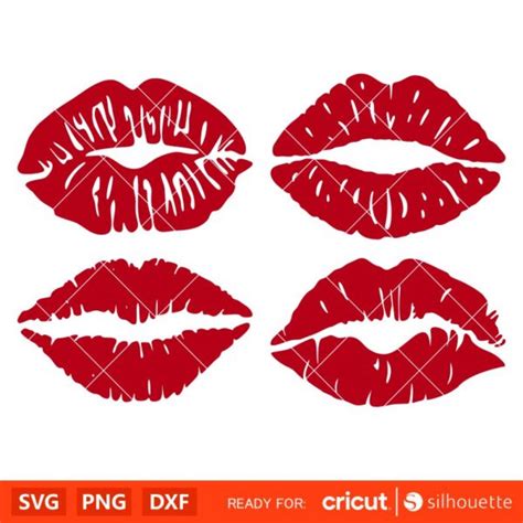 kiss lips bundle svg valentine s day svg valentine svg love svg cricut silhouette vector