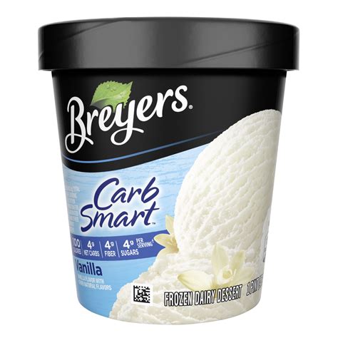 Breyers CarbSmart Frozen Dairy Dessert Vanilla Ice Cream Alternative Pint Walmart Com