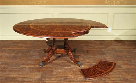 Another thing to keep in mind is expandable dining tables tend to be more expensive than the average dining room table due to the options it comes with. Round Mahogany Dining Table Expands from 50 to 74 inches