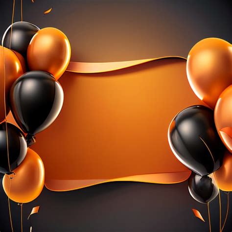 Free Orange And Black Happy Birthday Background