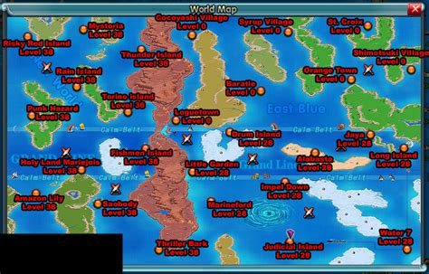 Grand Piece Online Level Map