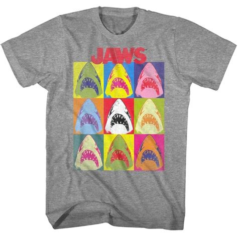 Jaws Shark Warhol Pop Art T Shirt Mens Societees
