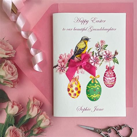 Handmade Easter Cards Personalised Easter Cardspink And Posh