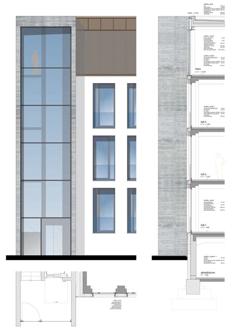 The elevation view is the view from one side of the FACADE DETAIL SEC. + ELEVATION….. samples for facade ...
