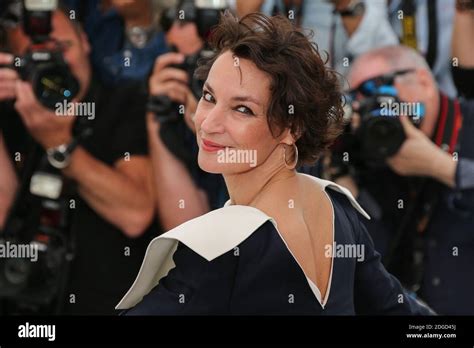 Jeanne Balibar Posing At Wonderstruck Photocall Held At The Palais Des Festivals In Cannes