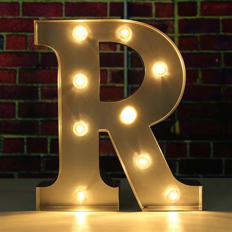 9inch Metal Marquee Letter Lights Led Vintage Circus Style Alphabet