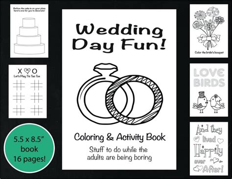 Wedding Coloring And Activity Book, Reception Game, Kid's ...