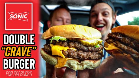 Eating & Reviewing Sonic Drive-In's $6 *DOUBLE* Crave Cheeseburger