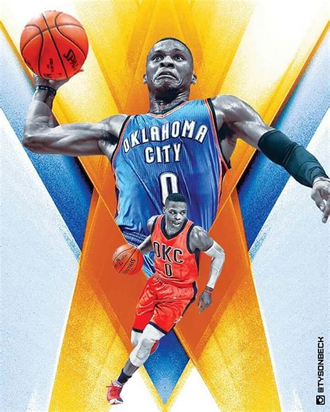 Russell Westbrook Basketball Wallpaper Basketball Art Basketball