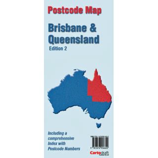Brisbane & Queensland map of postcodes | 9781876956622