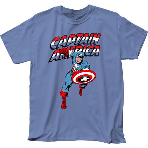 Captain America Marvel Superhero Comics Red White And Blue Adult T Shirt Tee Walmart Canada