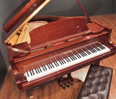 Wurlitzer Samick 5 Player Baby Grand Piano Polished Mahogany