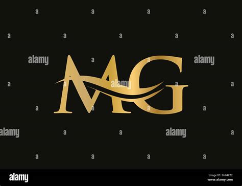 Initial Linked Letter MG Logo Design Modern Letter MG Logo Design Vector With Modern Trendy