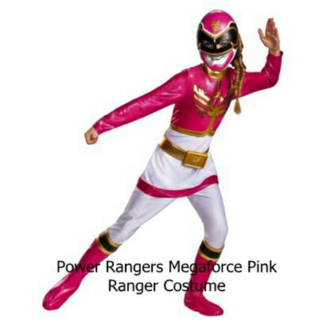 Power Rangers Megaforce Pink Ranger Deluxe Costume Size 7 8 M New