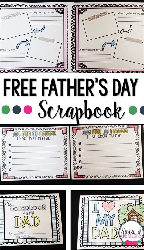Free Fathers Day Scrapbook Sara J Creations