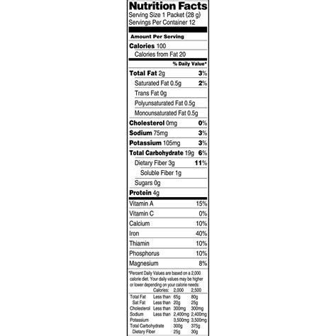 Essential vitamins and minerals are a big bonus to quaker instant oatmeal nutrition content which helps to promote heart health and. 32 Quaker Instant Oatmeal Nutrition Label - Labels Design ...