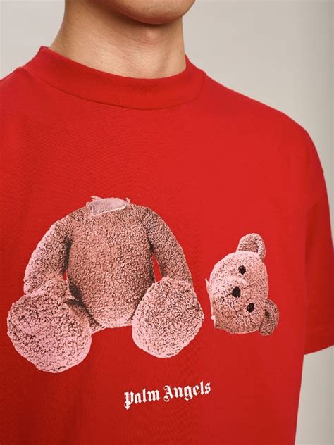 Teddy Bear T Shirt In Red Palm Angels® Official