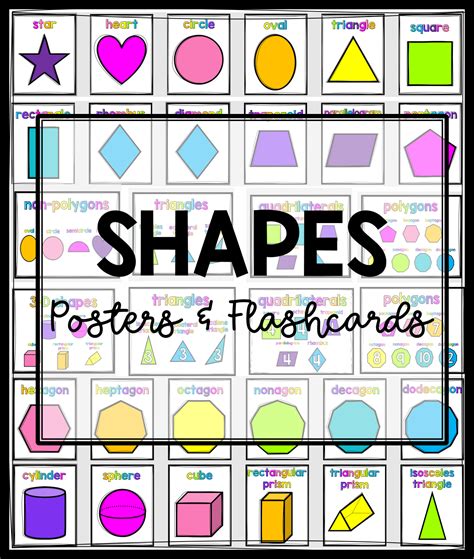 In This Product You Will Find Individual Shape Posters For Every Grade Level K 5 As Well As