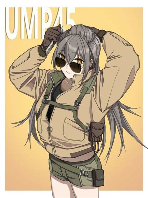 ump45 girls frontline battlefield solider sunglasses anime anime girl game t doll anime