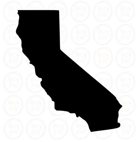 California State Silhouette Vector Image With Svg Eps Pdf Etsy