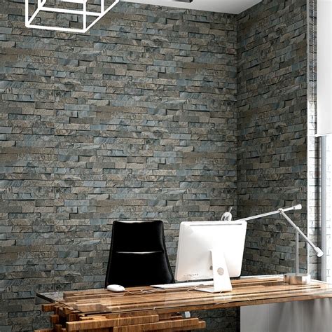 Beibehang Embossed Brick 3d Wallpaper Roll Modern Effect Brick