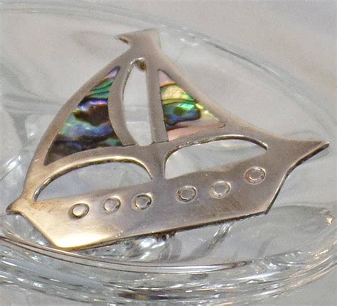 Silver Brooch Silver Pin Sterling Silver Sailboat Brooch Etsy