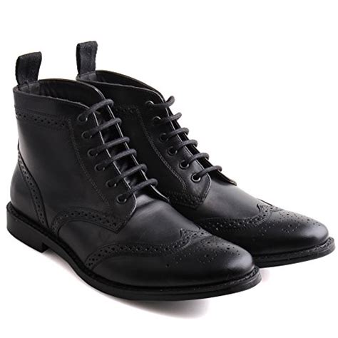 Men's size waterproof leather or nubuck upper provides comfort, durability, and abrasion resistance. Unze Mens Leather 'Taylor' Lace Up Brogue Ankle Boots ...
