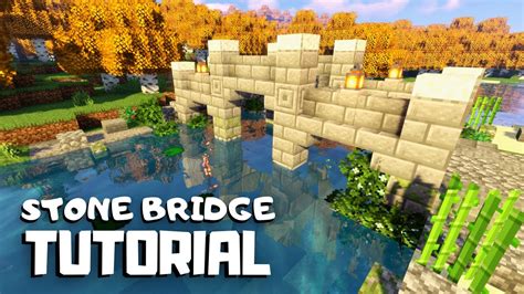Minecraft How To Build A Simple Stone Bridge Tutorial Youtube