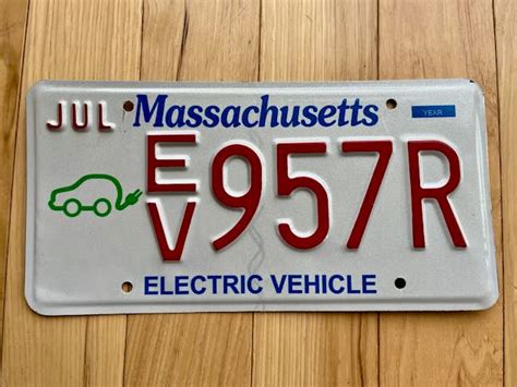 Massachusetts Electric Vehicle License Plate Rusticplates