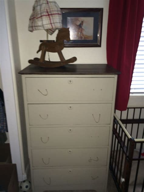 Blue painted furniture can be loved by everyone. Stained and painted boys room dresser, will be putting ...